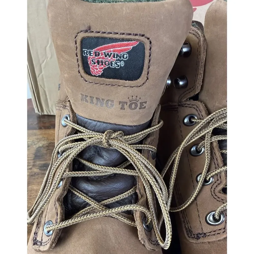 Red Wing King Toe 2240 Waterproof EH Leather Work Boots Men’s US 11.5 D Brown